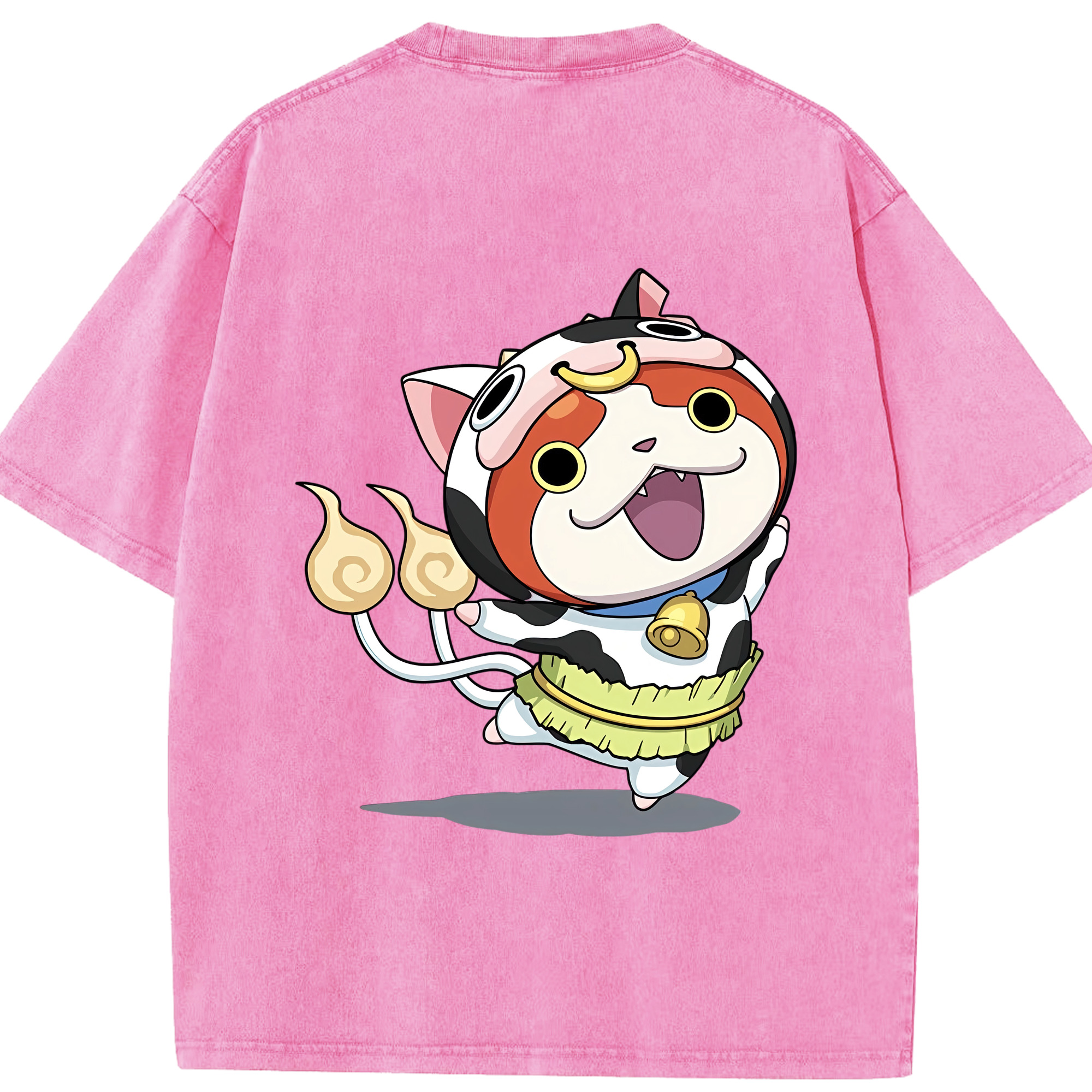 （画像用） 妖怪ウォッチ Yo-kai Watch 綿100% ヴィンテージ風 半袖Tシャツ（背面プリント）